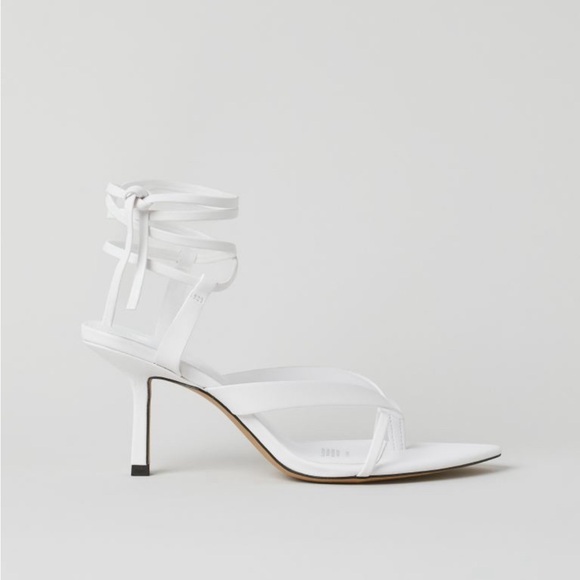H&M White Lace-up Heel - Picture 1 of 4
